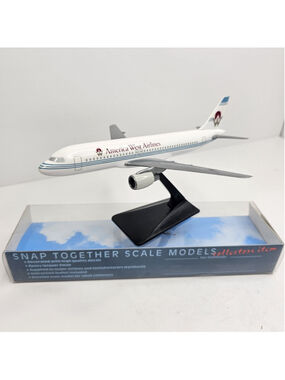 Snap Together America West Airlines Airbus A320 Scale Model Airplane